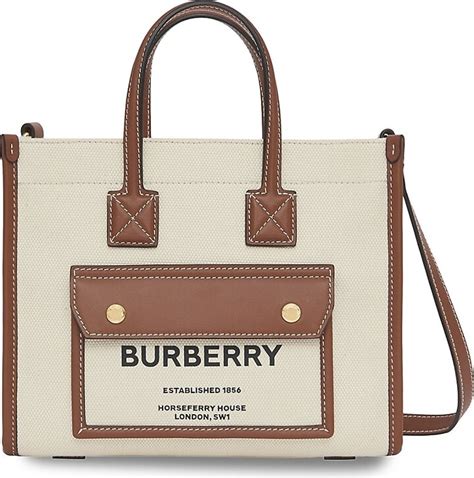 burberry canvas tote uk|Burberry mini horseferry canvas tote.